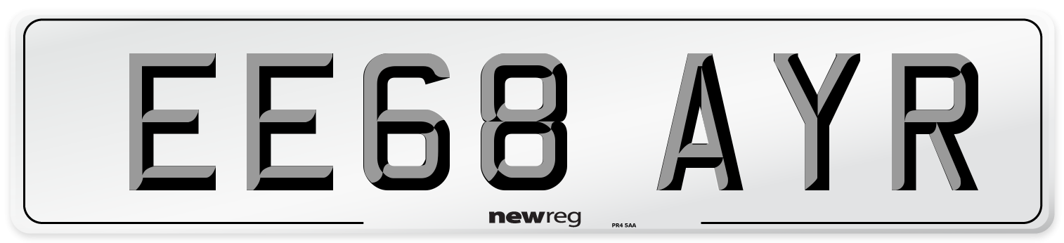 EE68 AYR Number Plate from New Reg